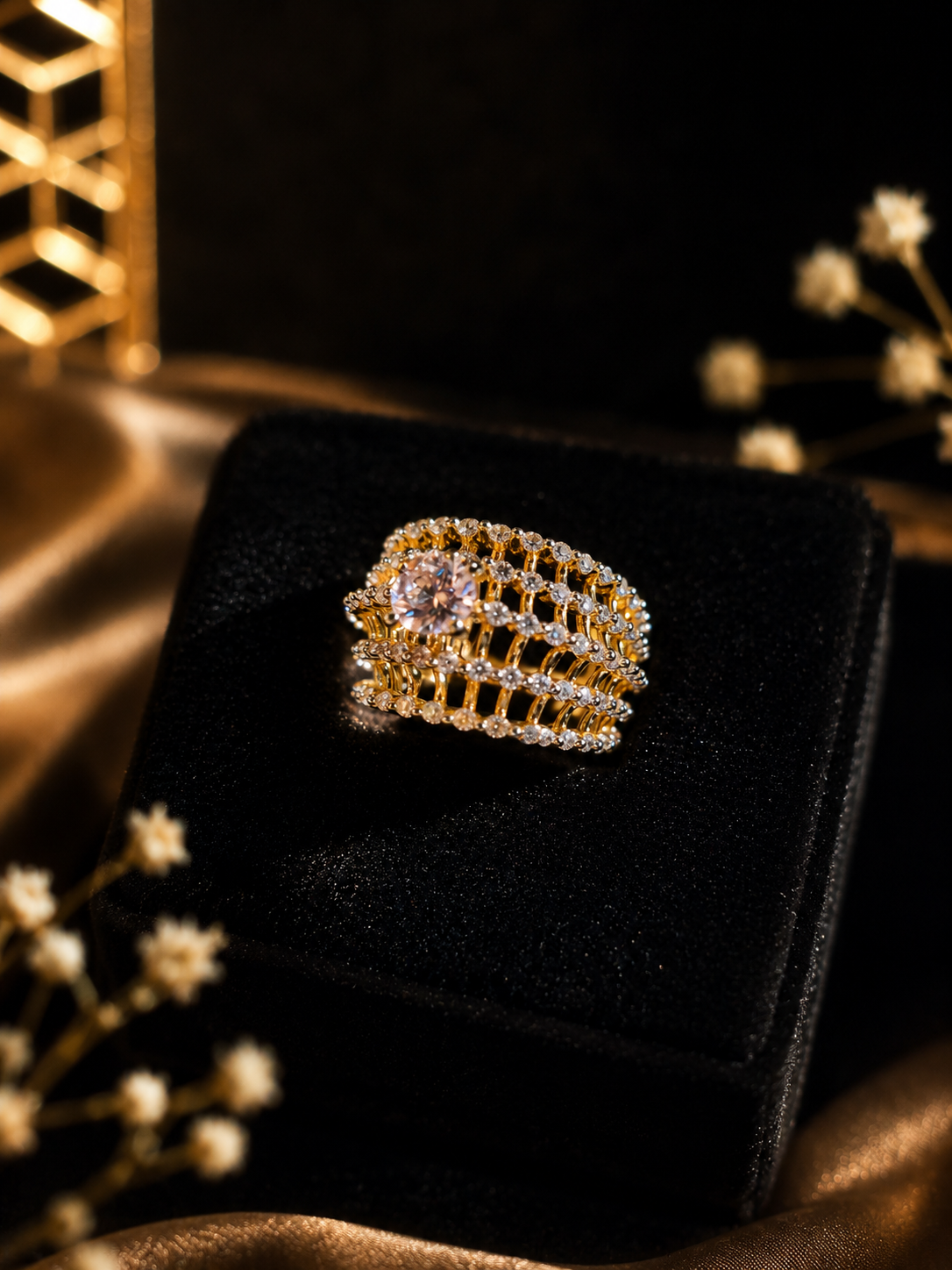 Elegant Diamond Gold Ring